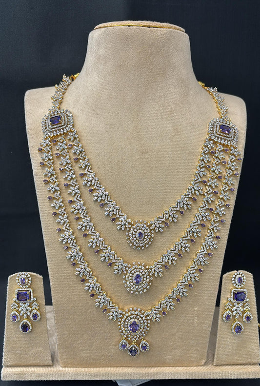 American Diamond Stones Bridal Layer Haram