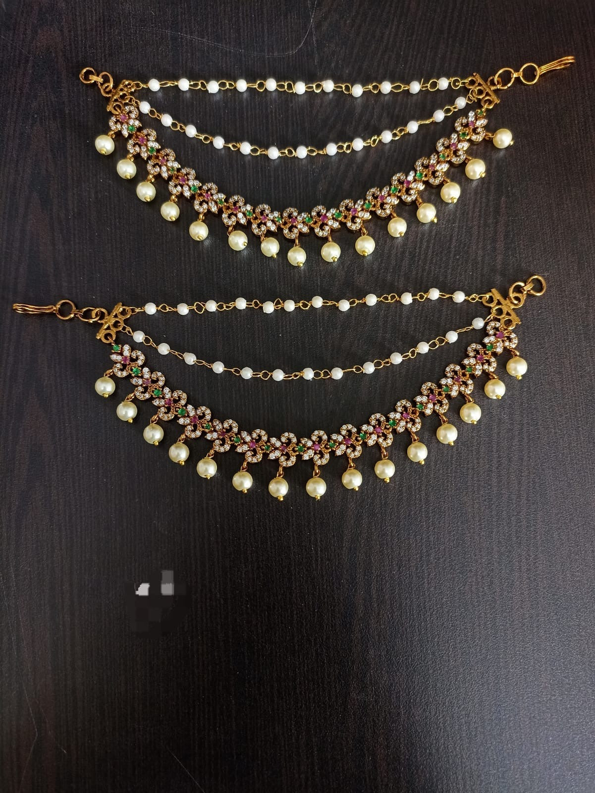 Premium Matt with AD Stones Ear Chains