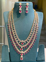 American Diamond Stones Bridal Layer Haram - Nakshatra Jewels