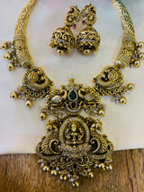 Premium Matt with Kempu Stones Kante Necklace - Nakshatra Jewels