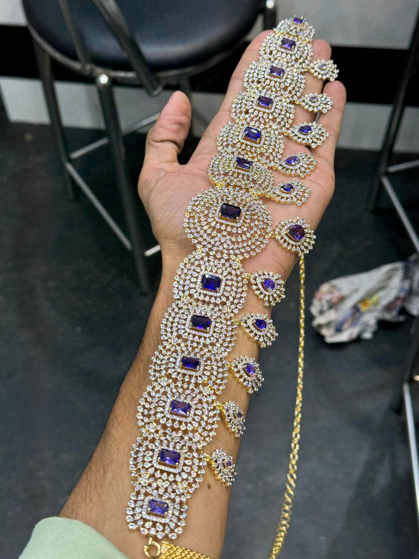 American Diamond Stones Bridal Hip Chain