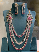 American Diamond Stones Bridal Layer Haram - Nakshatra Jewels