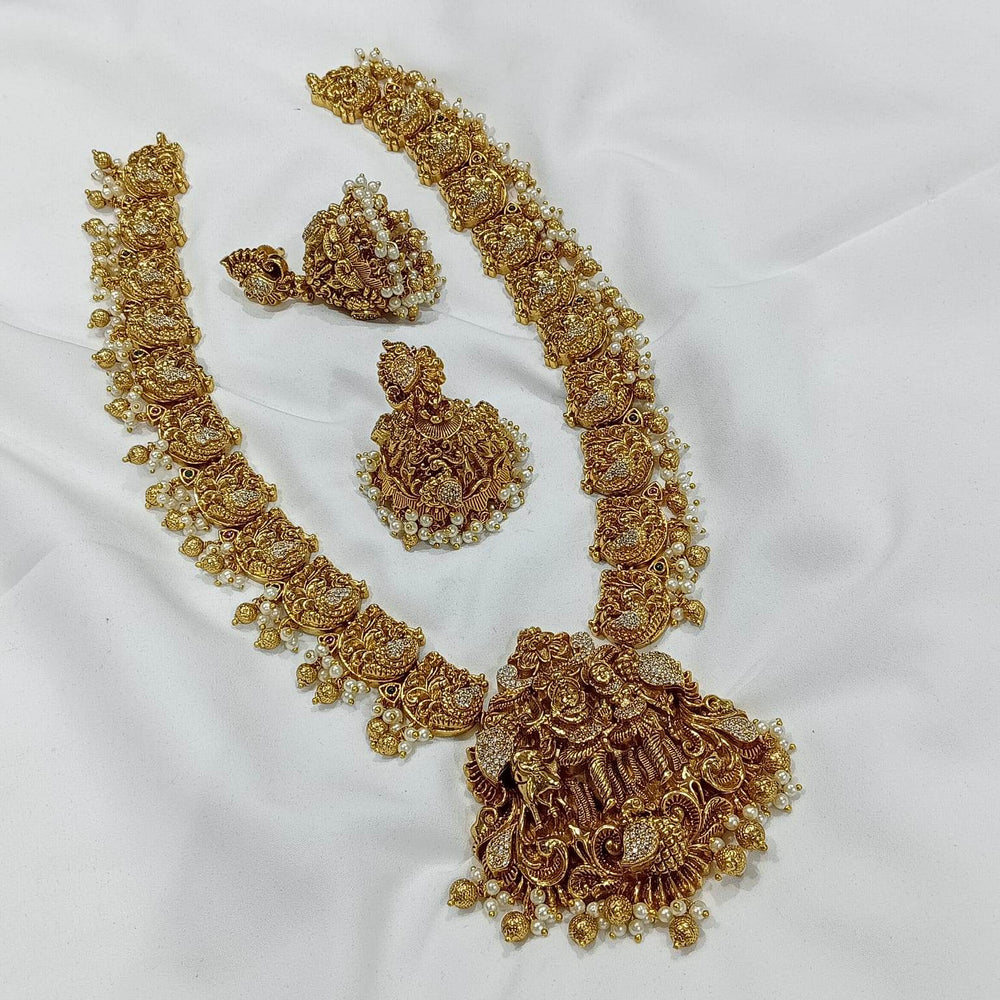 Nakshi Work with Ad stone’s haram - Nakshatra Jewels