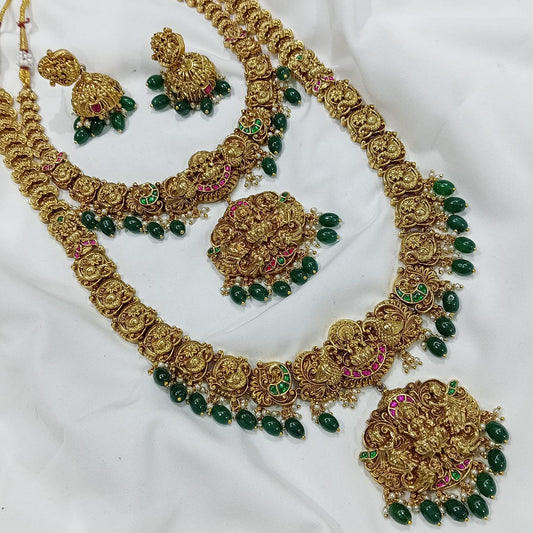 Nakshi Work with Kundan stones combo set