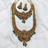 Nakshi Work with Coral beads combo set - Nakshatra Jewels