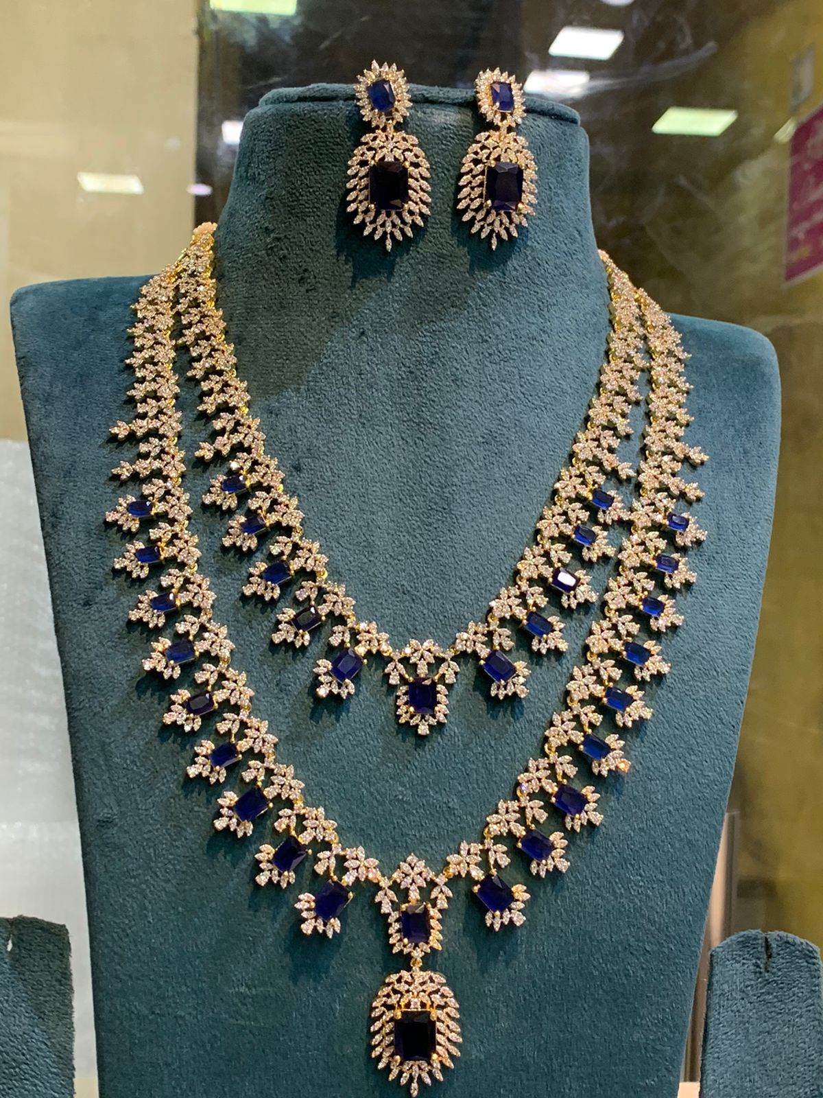 American Diamond Stones Bridal Layer Haram