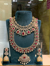 American Diamond Stones Bridal Combo Set - Nakshatra Jewels