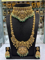 Nakshi Work with Kempu & AD Stones Bridal Combo Set