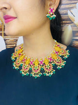 Star Design Lakshmi Devi set with Jadau Kundan Stones - Nakshatra Jewels