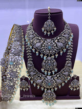 Victorian Polish AD Stone Bridal Set - Nakshatra Jewels