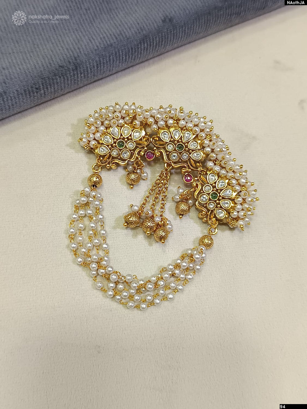 Premium Matt with Kempu Stones Hair Accessories