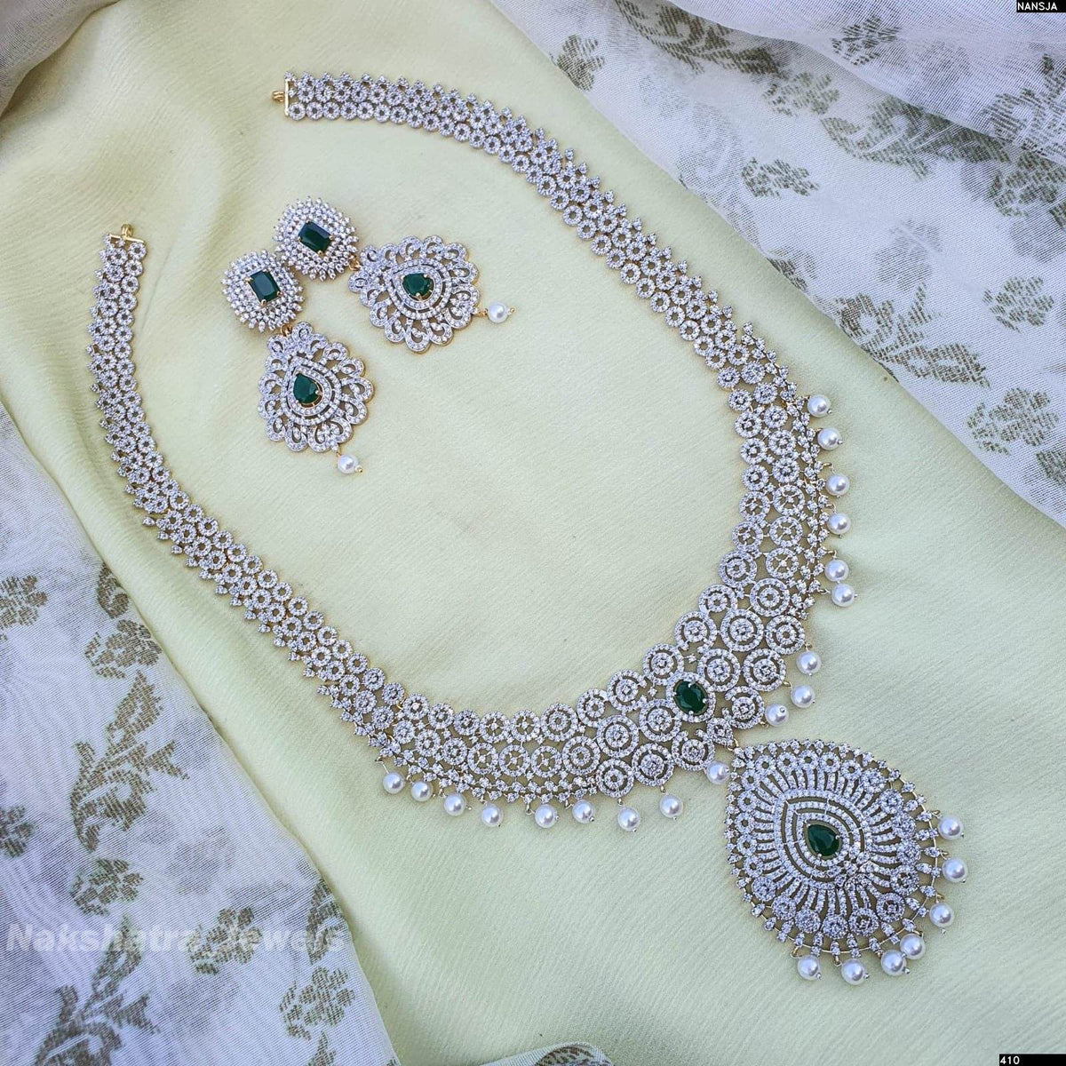American Diamond Stones Bridal Haram