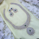 American Diamond Stones Bridal Haram - Nakshatra Jewels