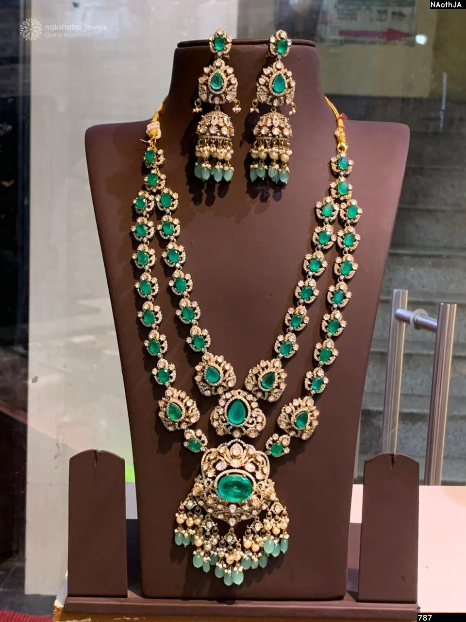 Mossianite and AD Stones Bridal Haram