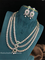 American Diamond Stones Bridal Layer Haram - Nakshatra Jewels