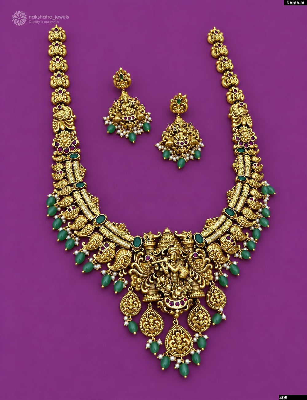 Nakshi Work with Kundan Stones Bridal Haram