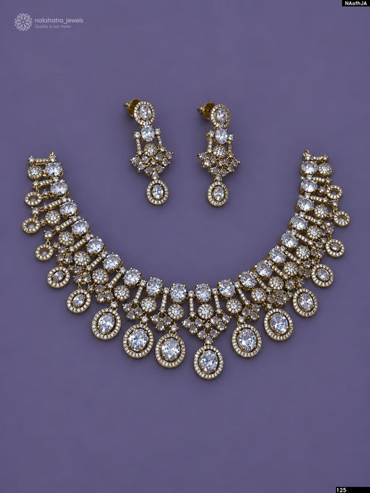Victorian Polish AD Stones Necklace