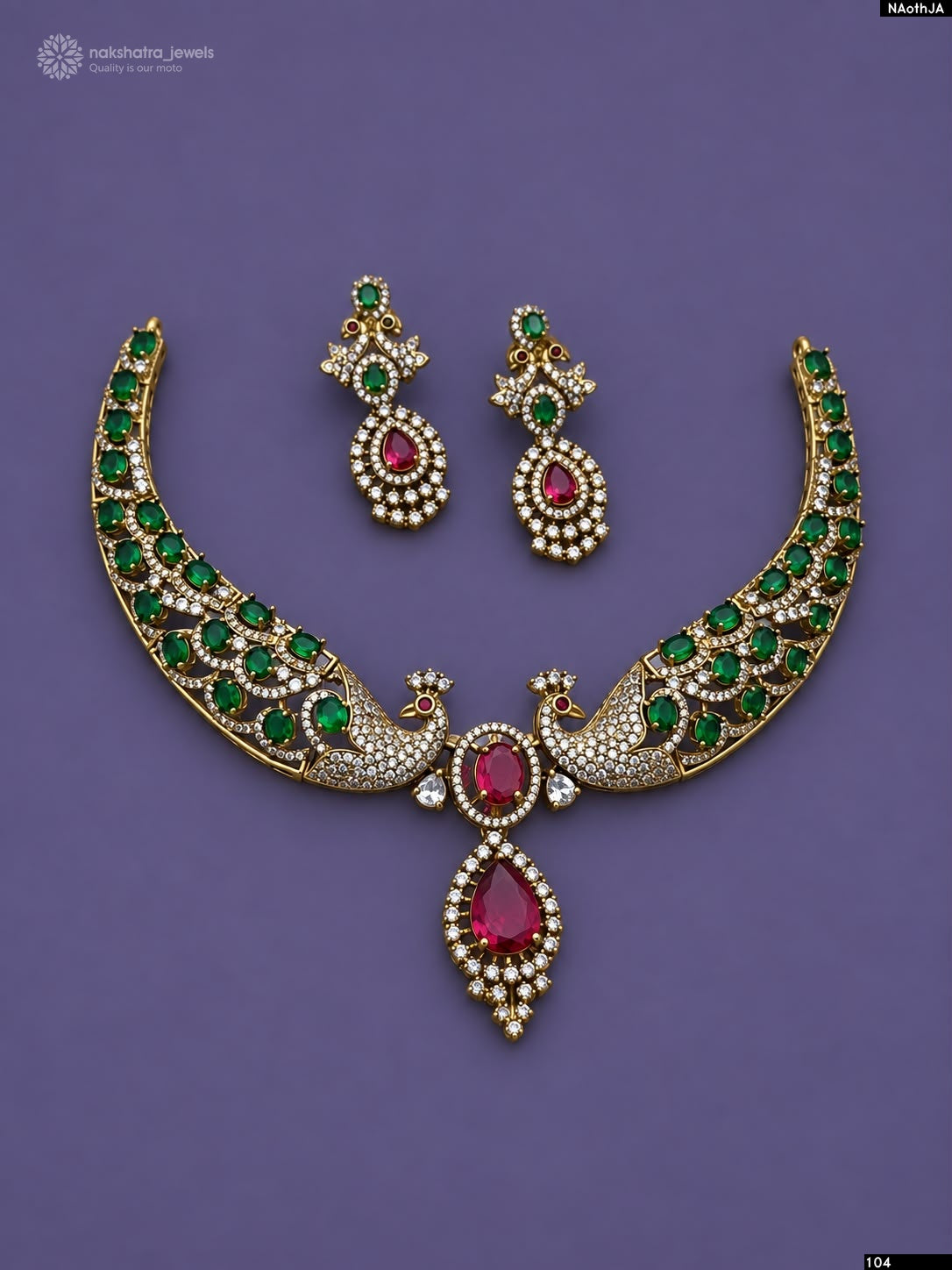 Victorian Polish AD Stones Necklace
