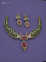 Victorian Polish AD Stones Necklace
