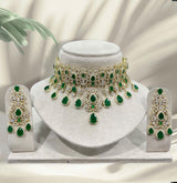 Victorian Polish AD Stones Bridal Neck Set