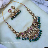 Nakshi Work with Jadau Kundan Stones Bridal Necklace - Nakshatra Jewels