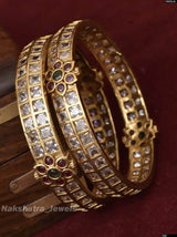Premium Matt with AD Stone Bangles - Nakshatra Jewels