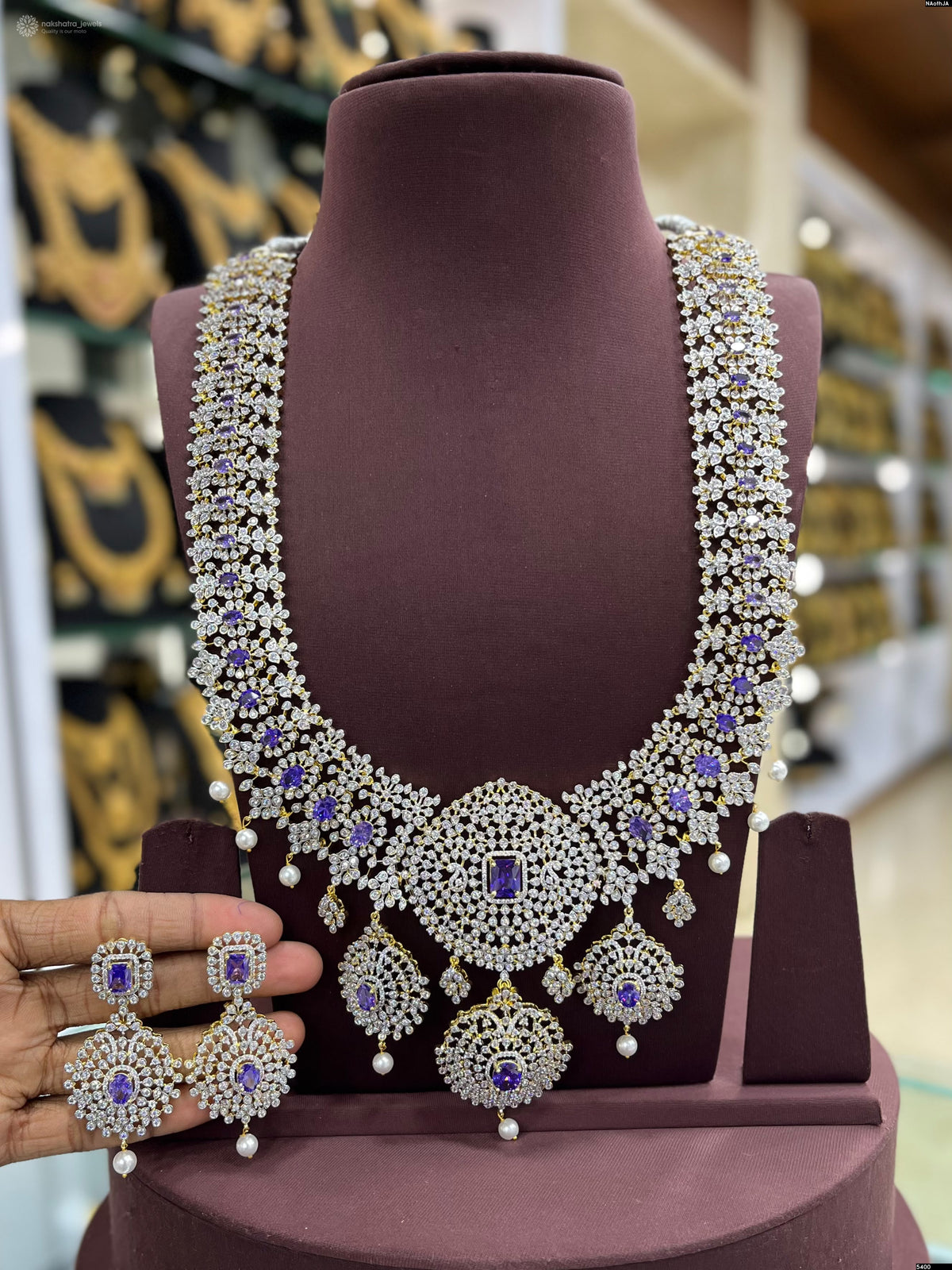 American Diamond Stones Bridal Haram