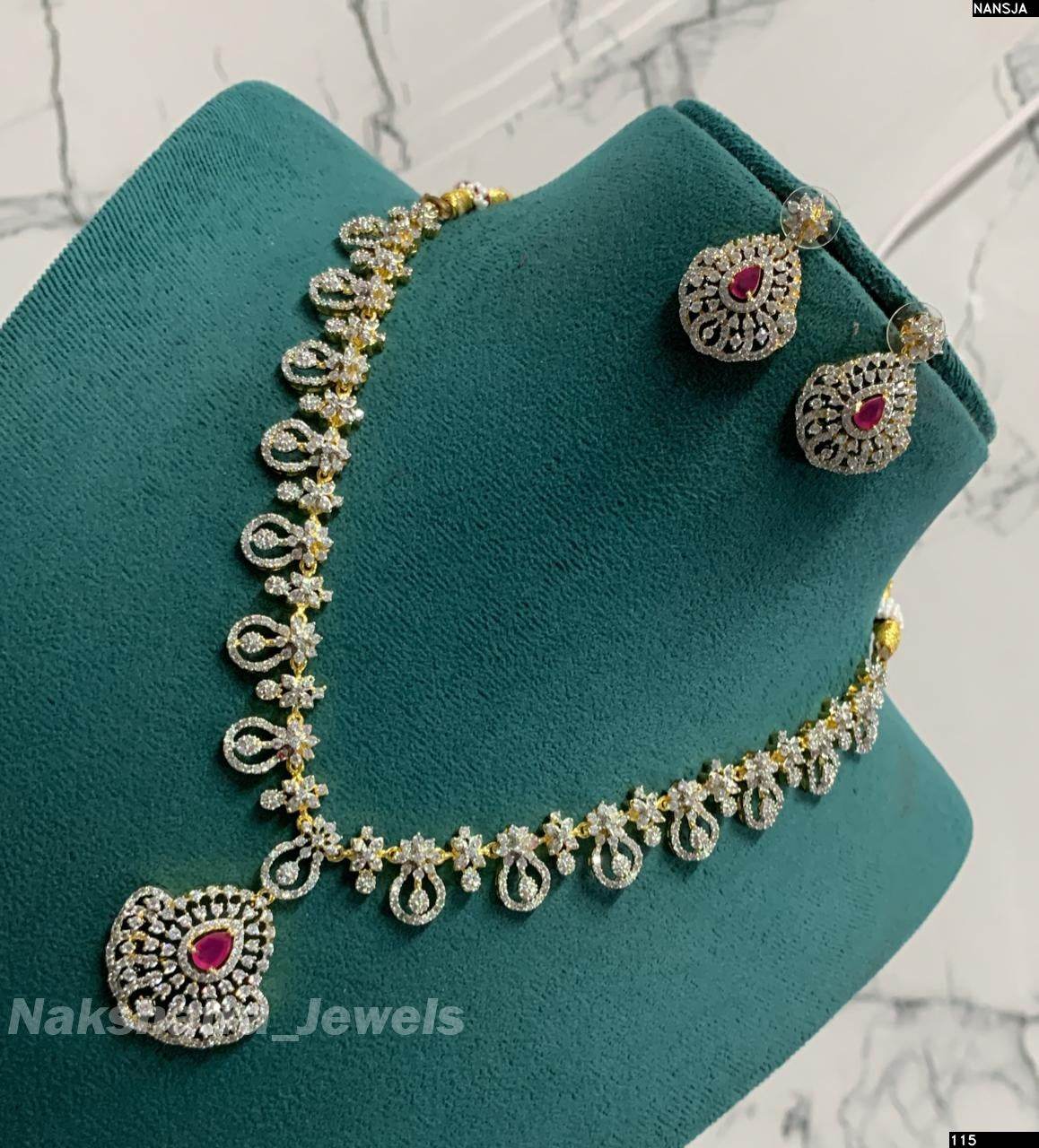 American Diamond Stones Necklace