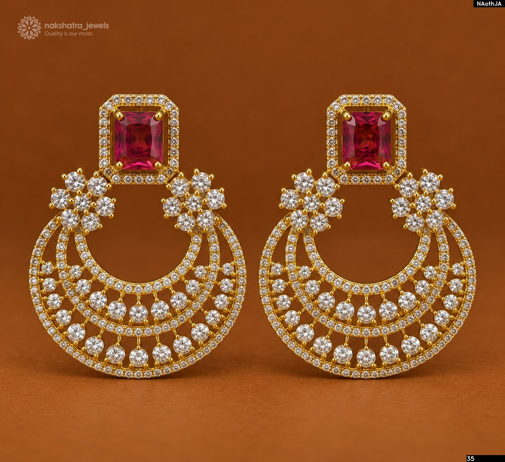 AD Stone Earrings
