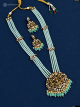 Victorian Polish AD Stone Pendent with Beads Haram