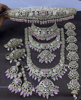 Victorian Polish AD Stones Bridal Set - Nakshatra Jewels