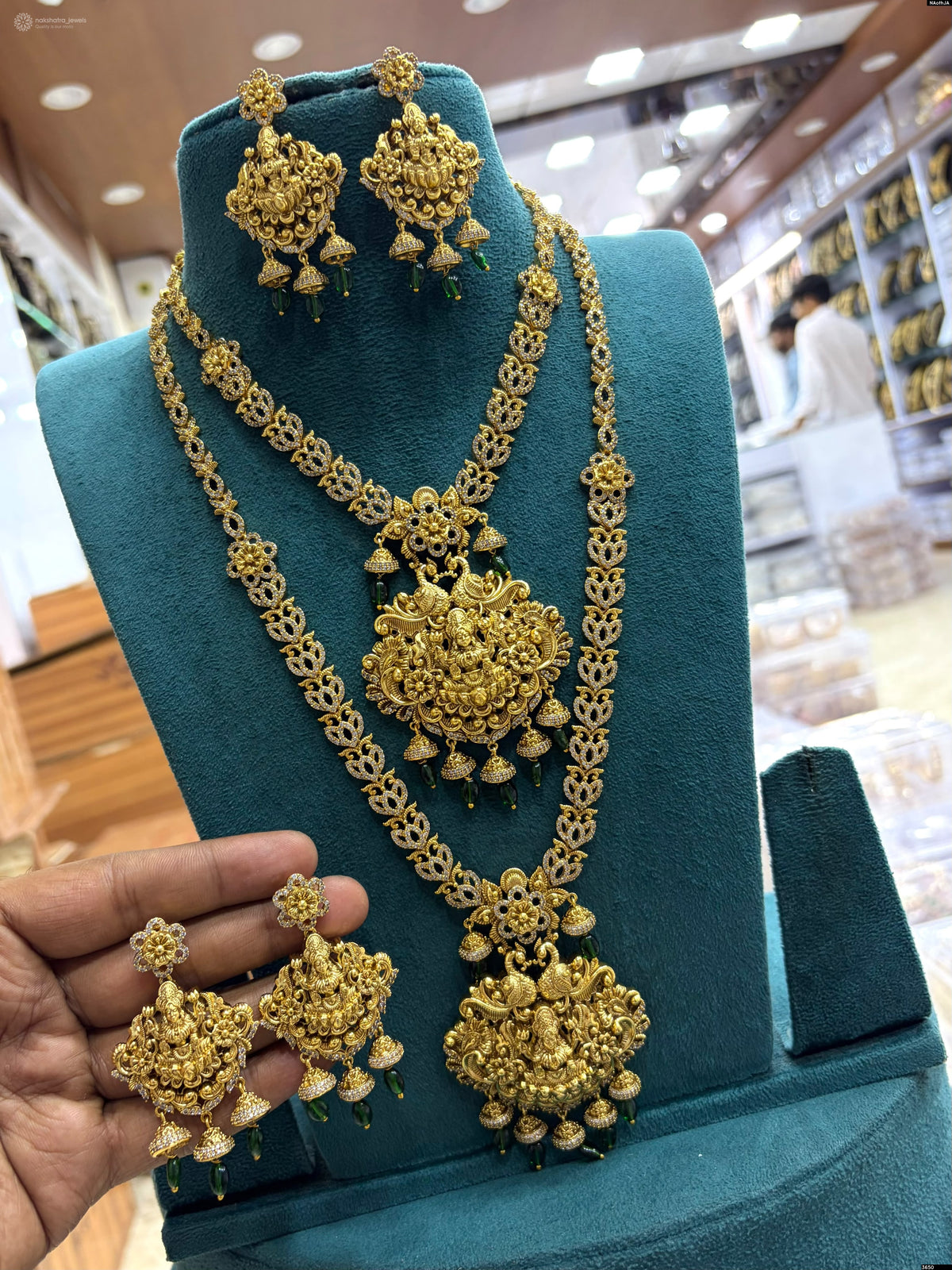 Nakshi Work with AD Stones Bridal Combo Set