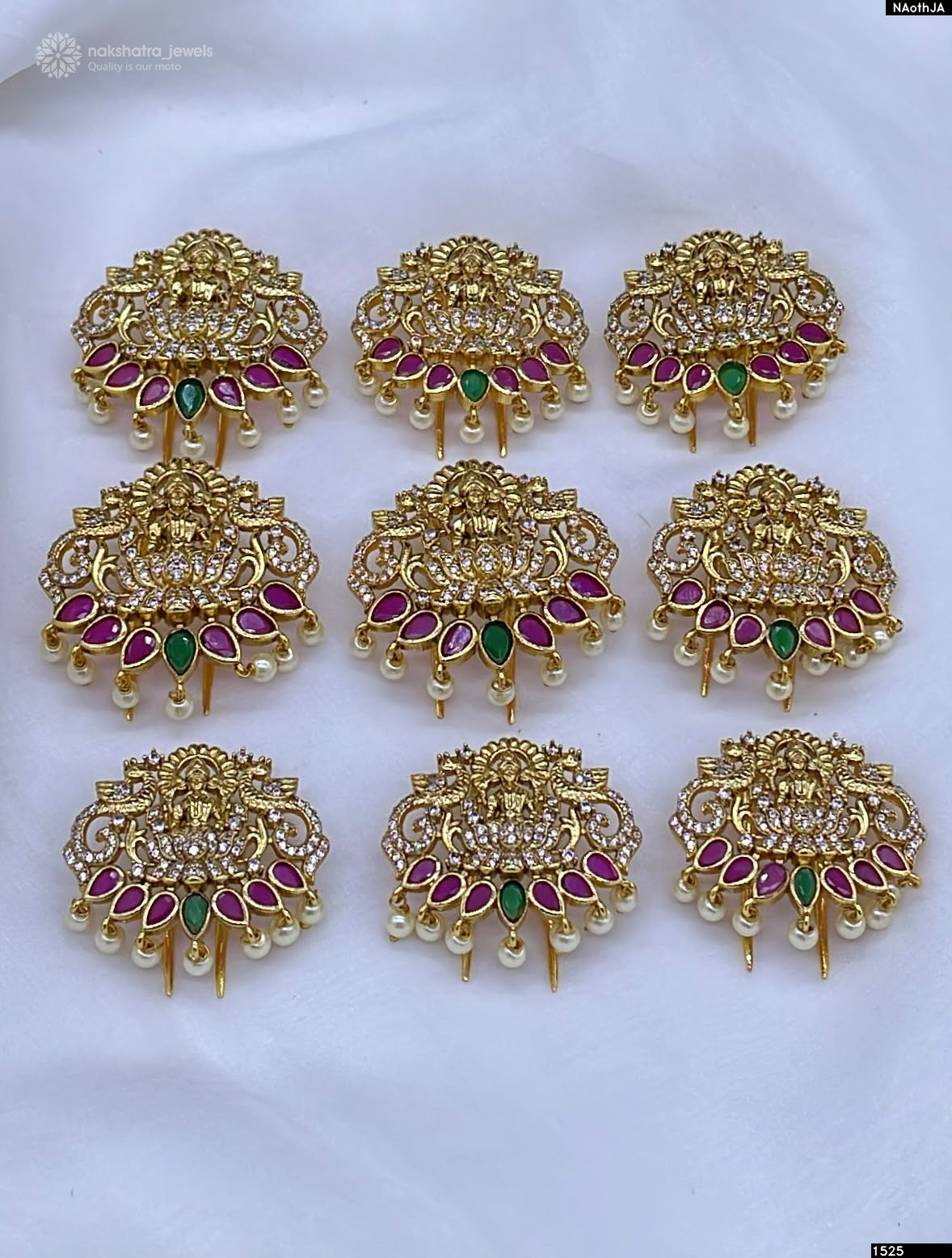 Premium Matt with Kempu Stones Hair Accessories