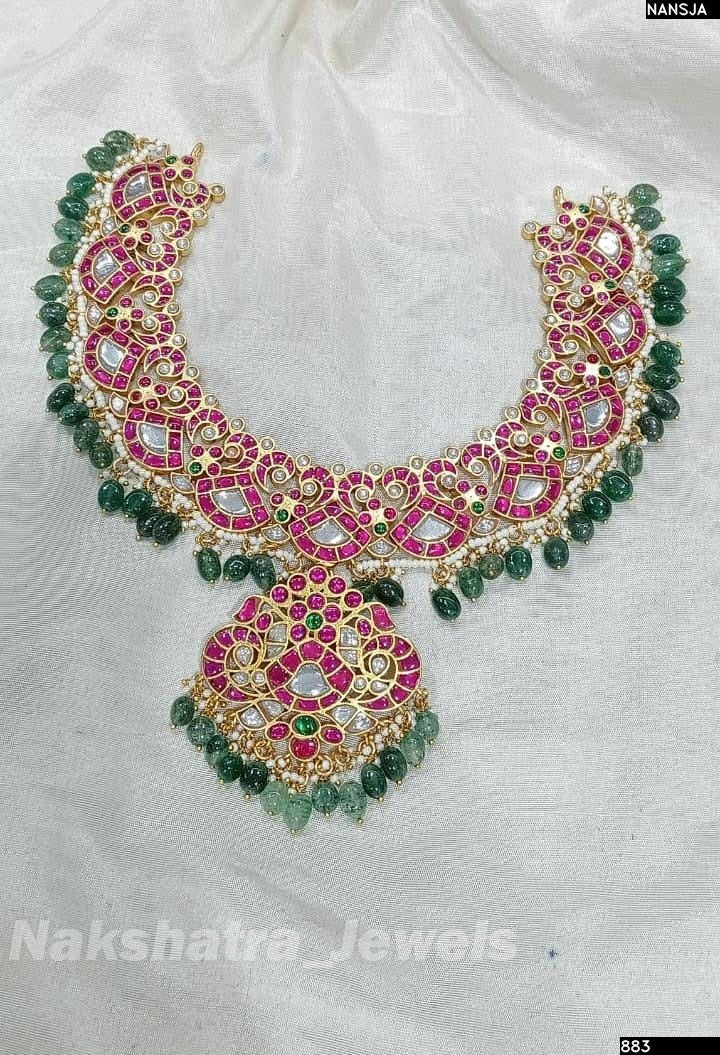 Jaadu Kundan Stones Bridal Necklace