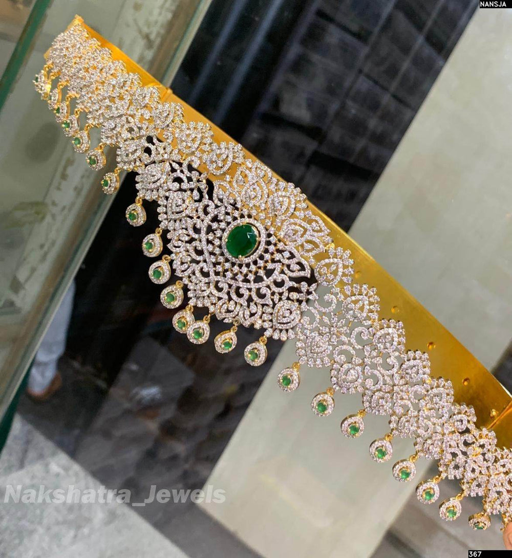 American Diamond Stones Bridal Hip Belt - Nakshatra Jewels