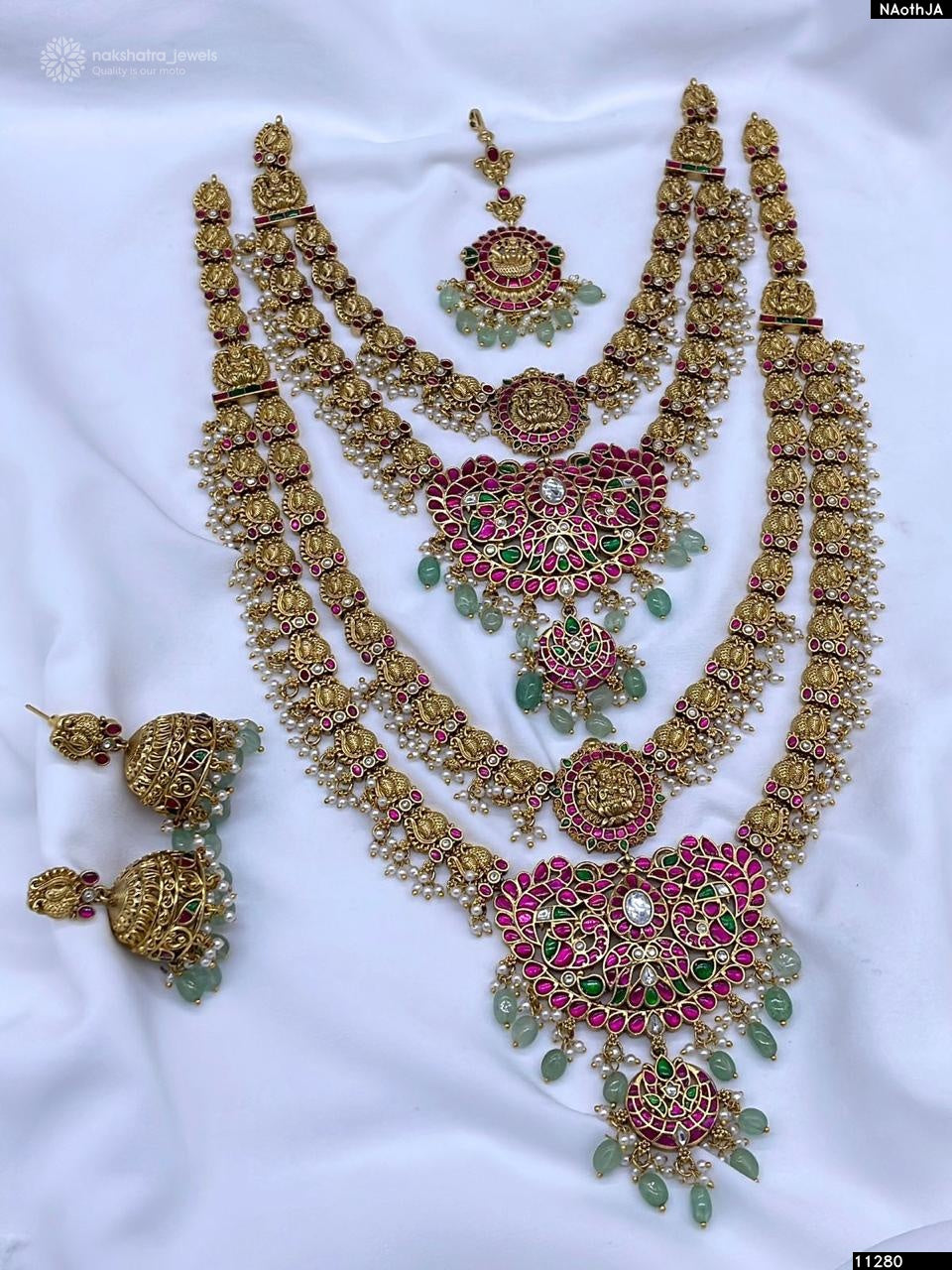 Kundan Stones Bridal Layer Combo Set