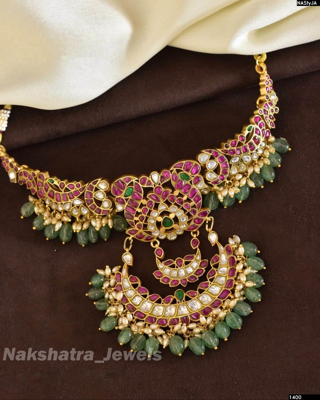 Jadau Kundan Stones Bridal Neck Set