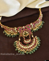 Jadau Kundan Stones Bridal Neck Set - Nakshatra Jewels