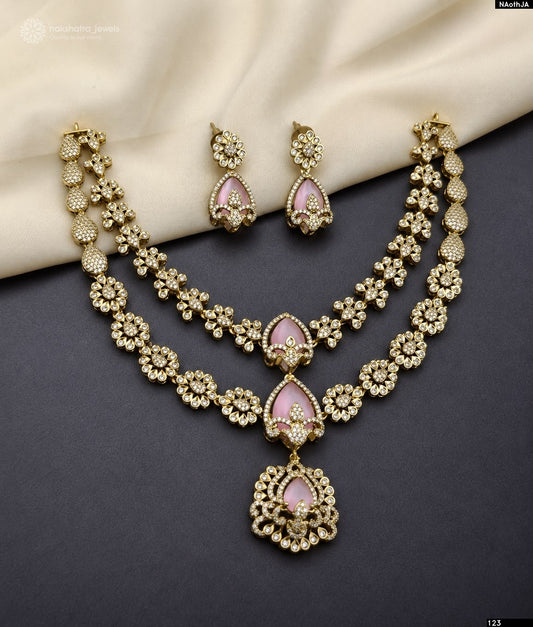 Victorian Polish AD Stones Necklace