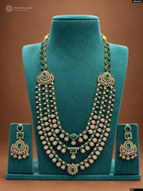 Victorian Polish AD Stones Bridal Layer Haram