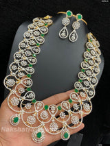 American Diamond Stones Bridal Haram - Nakshatra Jewels