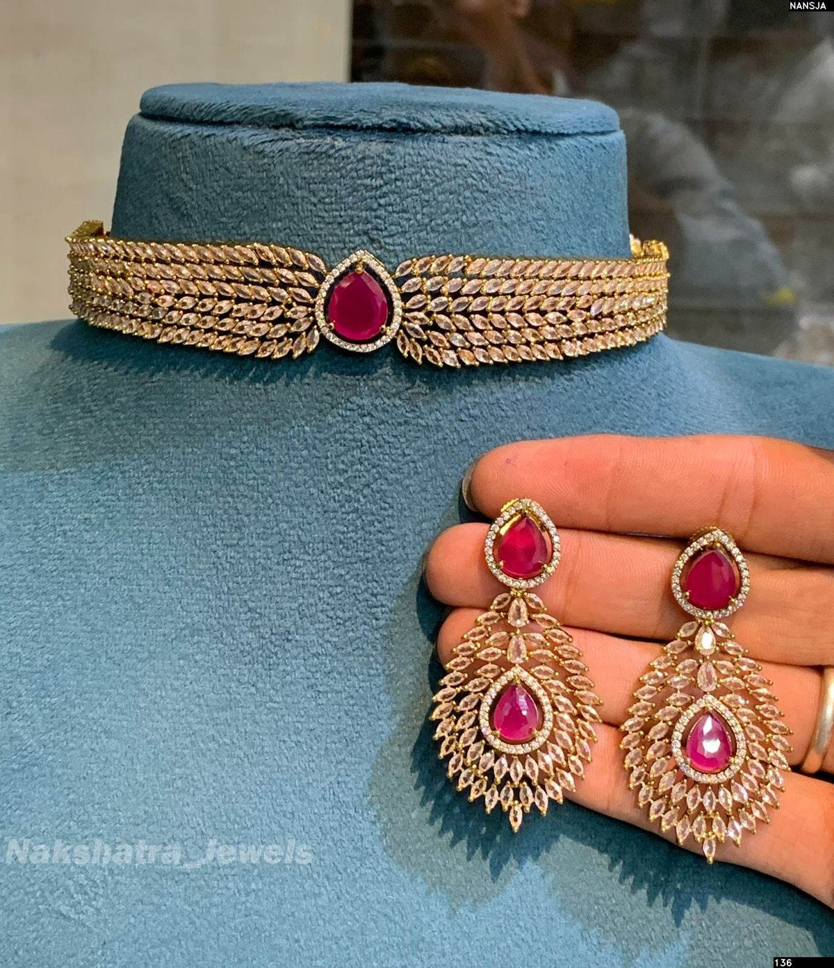 Victorian Polish AD Stones Choker