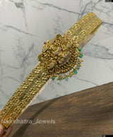 Premium Matt Belt with Nakshi Work Pendent Hip Belt - Nakshatra Jewels