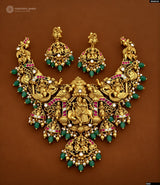 Nakshi Work with Kundan Stones Bridal Necklace