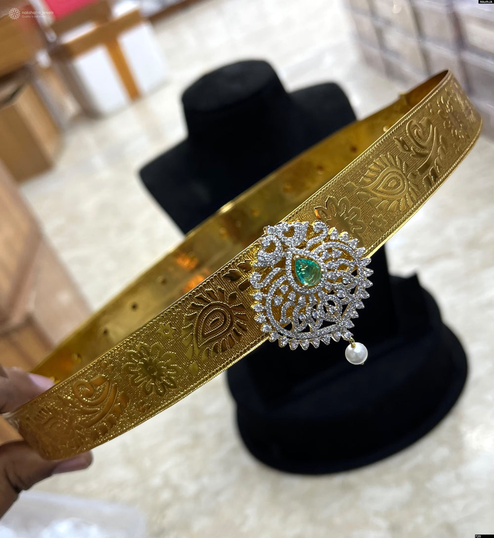 Premium Matt Belt with AD Stone Pendent