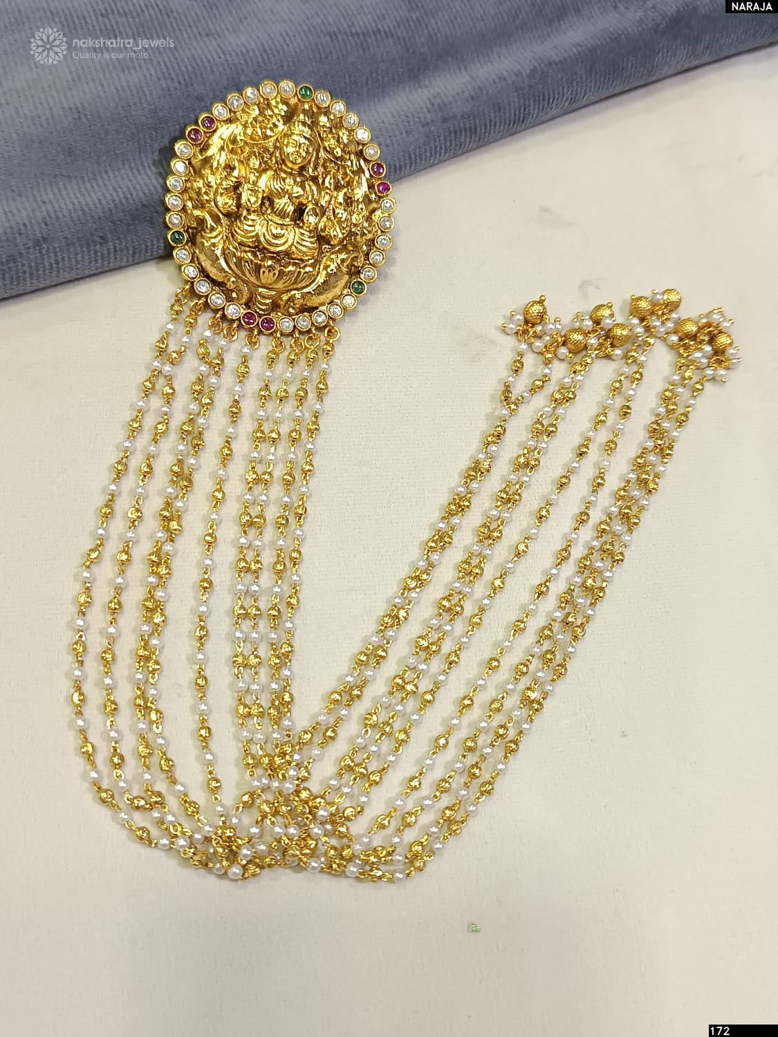 Premium Matt with Kempu Stones Hair Accessories