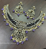 Victorian Polish AD Stones Necklace - Nakshatra Jewels