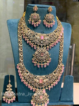 Victorian Polish AD Stones Bridal Combo Set - Nakshatra Jewels