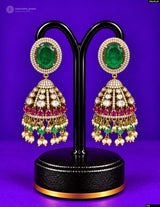 Victorian Polish with AD Stones Earrings