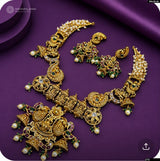 Nakshi Work with AD Stones Bridal Necklace